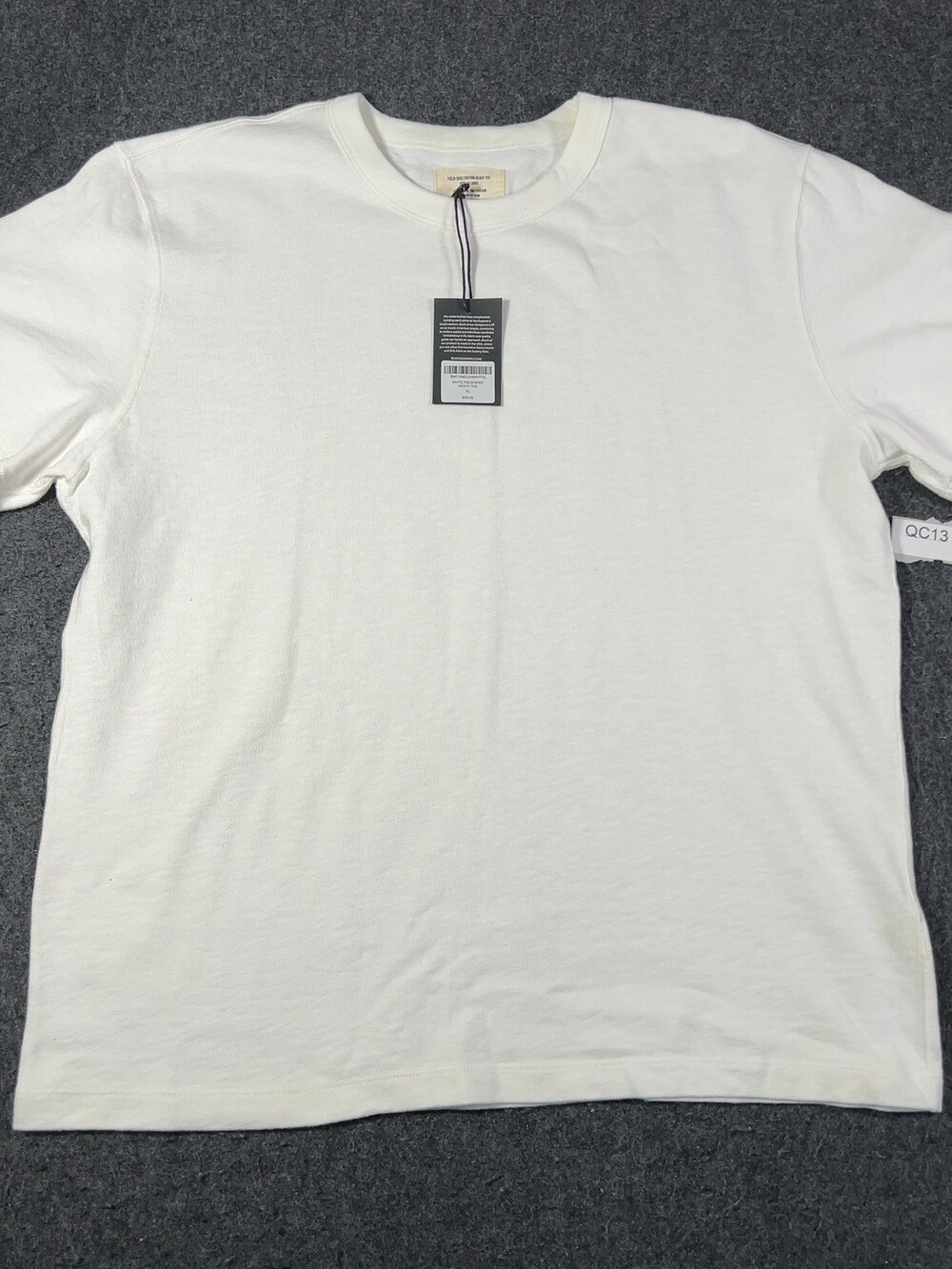 Buck Mason White Field-Spec Cotton Heavy Tee Mens Sz XL NWT Msrp55 [QC13]